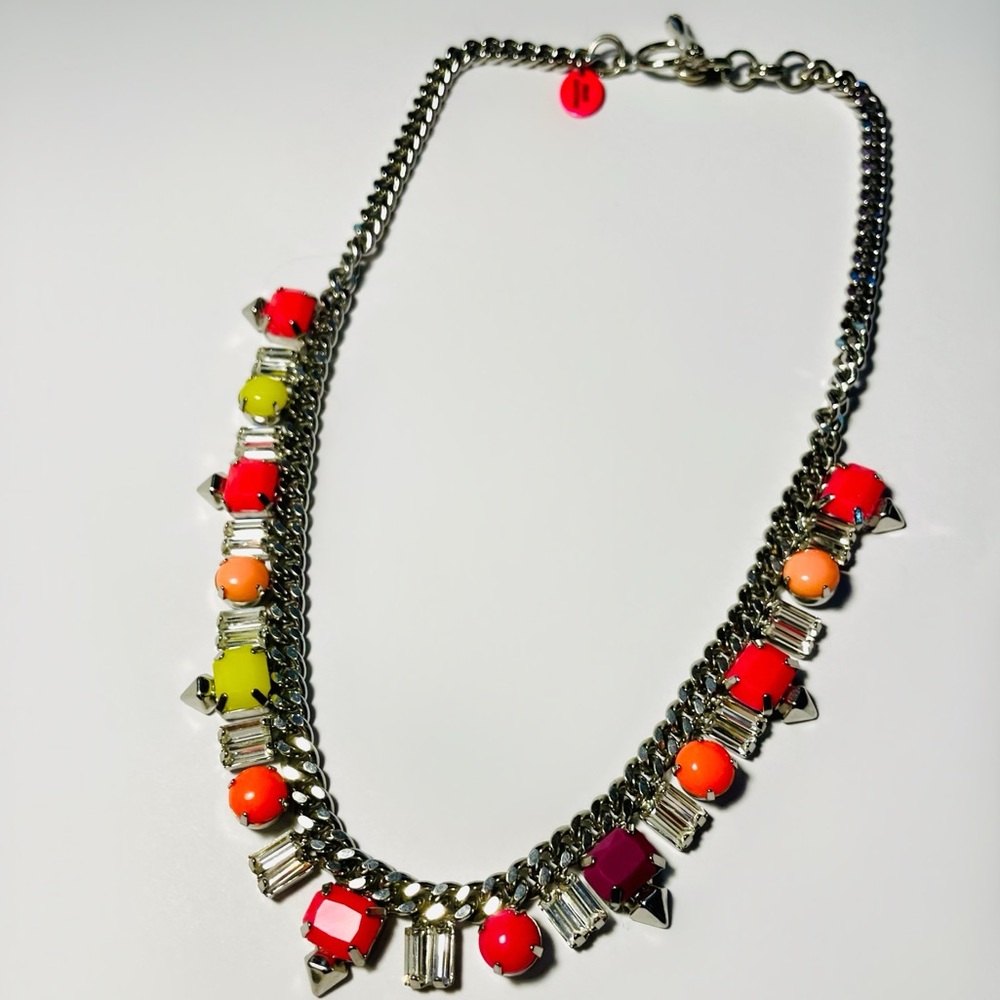 🧚‍♀️ Juicy Couture Gorgeous Silver pink yellow orange necklace 🧚‍♀️